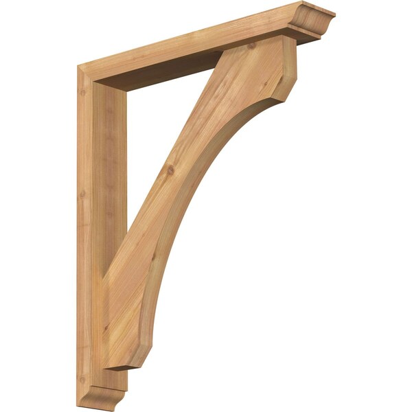 Ekena Millwork Legacy Traditional Smooth Bracket w/ Offset Brace, Western Red Cedar, 3 1/2"W x 20"D x 24"H BKT0402X20X24LEC01SWR - main